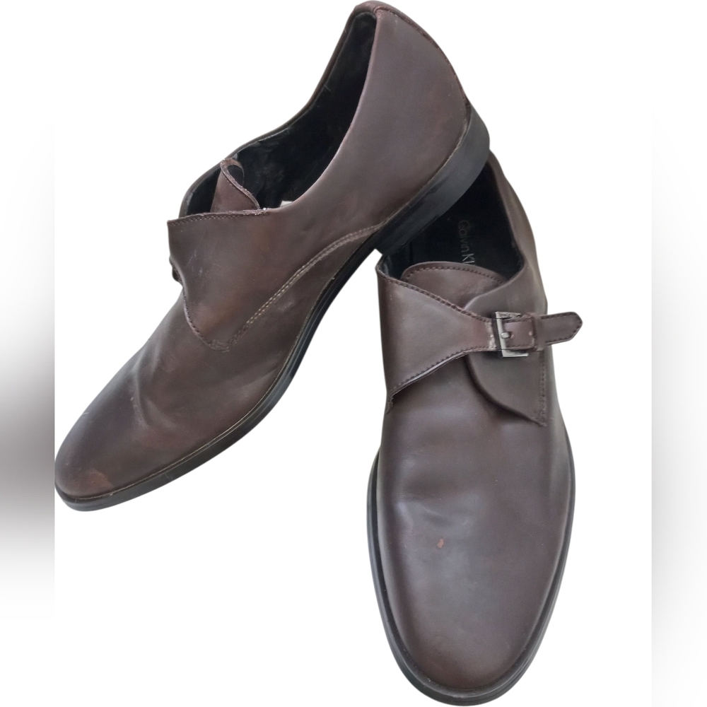 Calvin Klein Brown Leather Shoes Size 9.5 US
